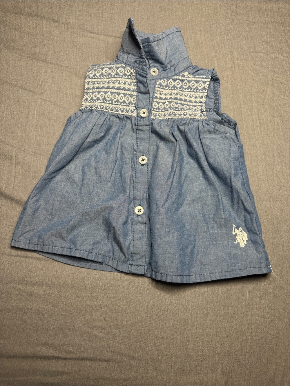 U.S. Polo Assn. Blue Chambray Baby Shirt